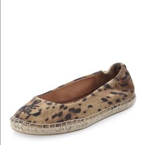 Sam Edelman • Jessa Animal-Print Tan Espadrille Slip Ons, Size 8.5.